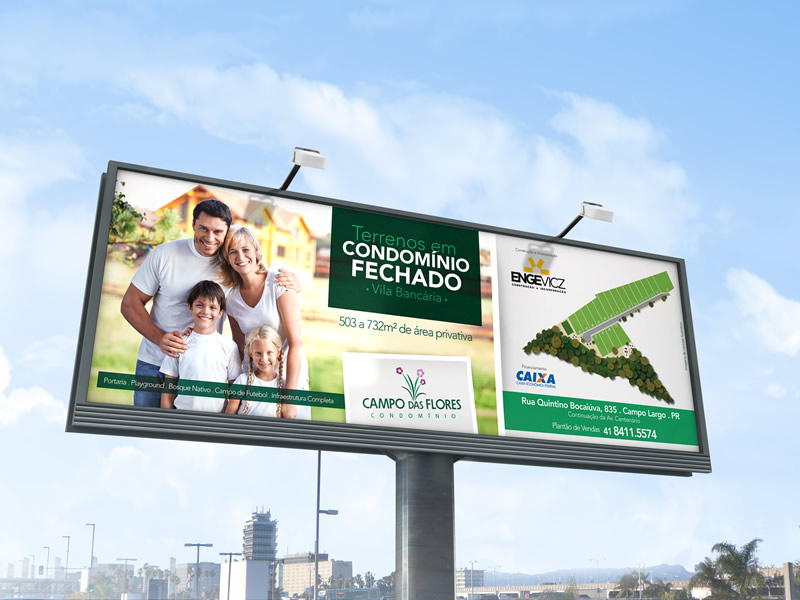 Outdoor . Condomínio Campo das Flores